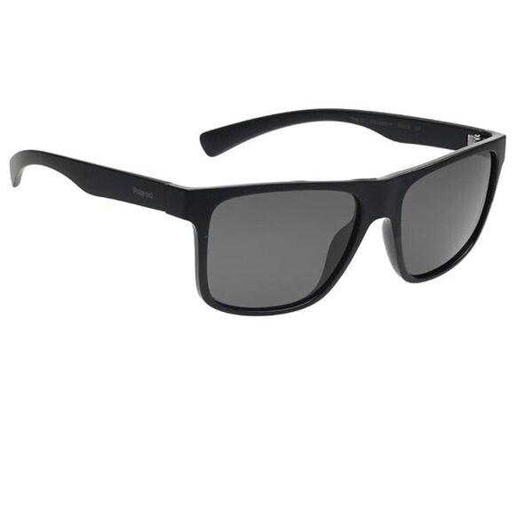 Polaroid Mens 57 -18 Black Full Rim Square Branded Sunglasses POL 22 0152482211 - Picture 1 of 9